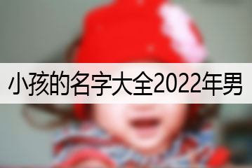 小孩的名字大全2022年男
